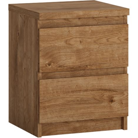 Nachttisch Nachtschrank mit 2 Schubkästen in Eiche Nb. FORTALEZA-129, B/H/T ca. 40/51,8/40 cm (1/3)