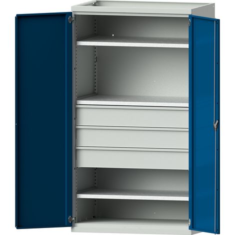 ANKE, Armoire pour charges lourdes avec 3 tablettes, 3 tiroirs (1/5)