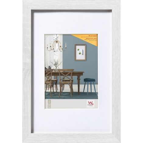 Cadres en Bois 40x60 Blanc, Verre Acrylique (1/5)