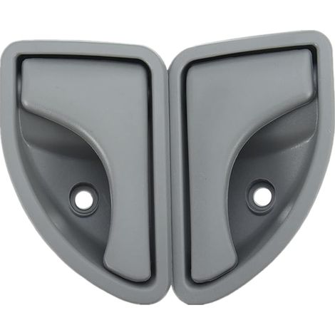 Poignée de porte intérieure avant gauche et droite compatible avec Re-nault Kangoo I 1997-2007 Twingo I 1993-2007 - Type A Gris à gauche et à droite (1/5)