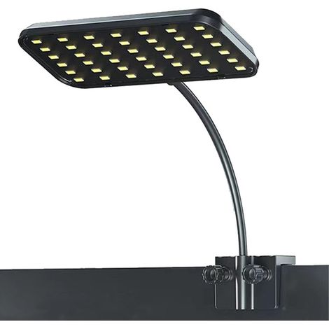 Éclairage LED pour Aquarium Lampe à Clipser étanche Spectre Complet Luminaire Flexible Ajustable à 360 Degrés pour Bac à Poissons et Plantes Aquatiques