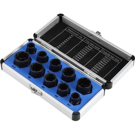 Coffret de 10 Extracteur de Boulon Outils de Filetage (1/4)