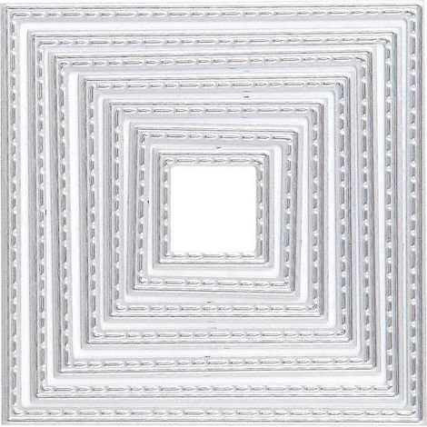 Quadratische Stanzformen, Schablone, Scrapbooking-Werkzeug, Album, Papier, Karten, Prägedekoration