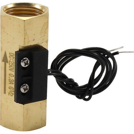 Interrupteur de débit en laiton Débitmètre 1,5-3 L/min G1/2, débit d'eau faible, normalement ouvert, capteur magnétique, industriel, BSP (1/5)