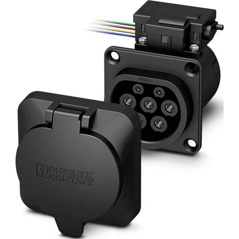 [NEUWERTIG] B-Ware Phoenix Contact Infrastruktur Ladedose Steckdose Typ 2 Ladesteckdose Set Schwarz