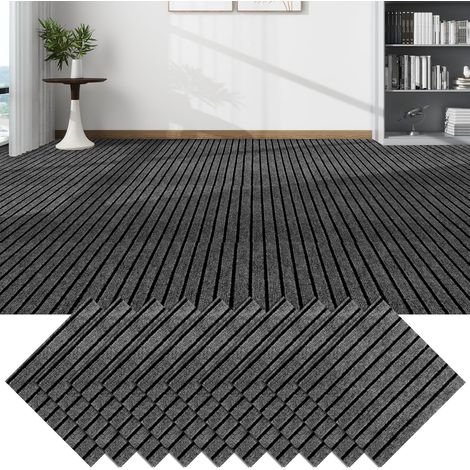 Lot de 30 dalles de moquette autocollantes 30 x 30 cm pour moquette, carrelage, pour bureau, salon, balcon (1/5)