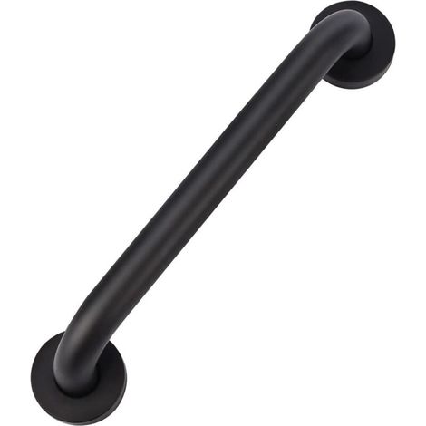 Haltegriff fürs Badezimmer, 30 cm, schwarz geölt, Sicherheits-Haltegriff für Badewanne, Toilette, Schlafzimmer, Dusche, verdeckte Schraubwandmontage