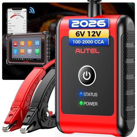 MaxiBAS BT506 Testeur Batterie, Analyseur Batterie 6V 12V 100-2000 CCA, Test Démarrage et Charge, Testeur Charge Batteri Numérique pour Tous Véhicules, Test Batteri dans et Hors Véhicule (1/5)