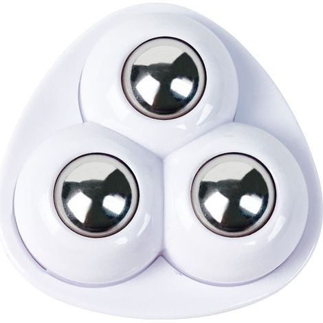 Roulette Universelle Adhésive - À Trois Roulements à Billes - Rotation 360° - Sans Perçage - Pour Meubles et Équipements Domestiques - 4 Pièces (1/5)