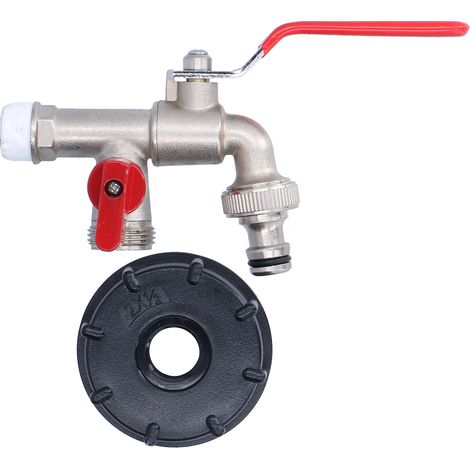 Adaptateur pour conteneur IBC, connecteur double, tuyau de vidange en laiton, robinet, pièce de raccord, type à double tête et simple embout
