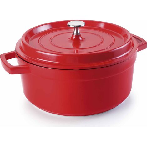 Lacor 25928- Casseruola rossa alluminio pressofuso d.28 cm (1/4)