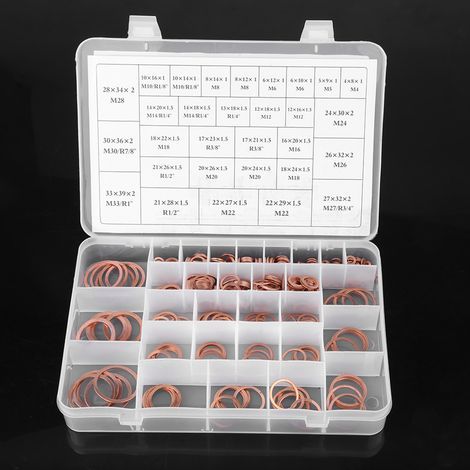 568-teiliges Kupferplatten-Set in 30 verschiedenen Größen, inklusive Kunststoffbox (1/5)