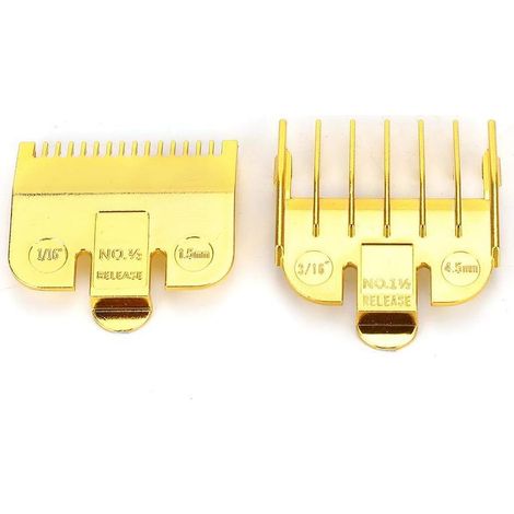 Peigne de limite de tondeuse à cheveux, peigne de guide de galvanoplastie, peigne complet, ensemble de guide de tête de tête d'huile vintage, positionnement de la dent pour les accessoires(Or) (1/5)