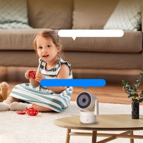 Caméra de sécurité intelligente Graffiti WiFi Smart Home intérieure, rotation panoramique et inclinaison à 360°, vision nocturne infrarouge haute définition, surveillance des mouvements, 5 V (1/5)