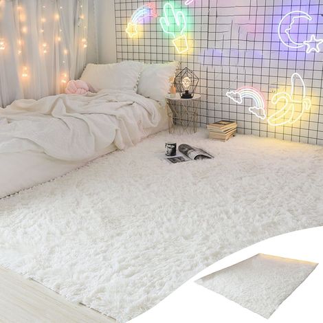 Tapis Shag - Tapis Intérieur En Polyester - 160 x 60 cm - Dos Antidérapant - Pour Chambre À Coucher Salon Nursery - 1 Pièce (1/5)