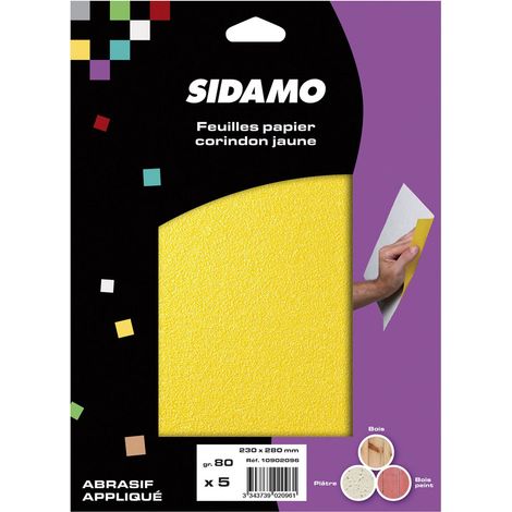 Blister de 5 feuilles a main 230x280 gr.ass. Corindon jaune - SIDAMO - 10902098