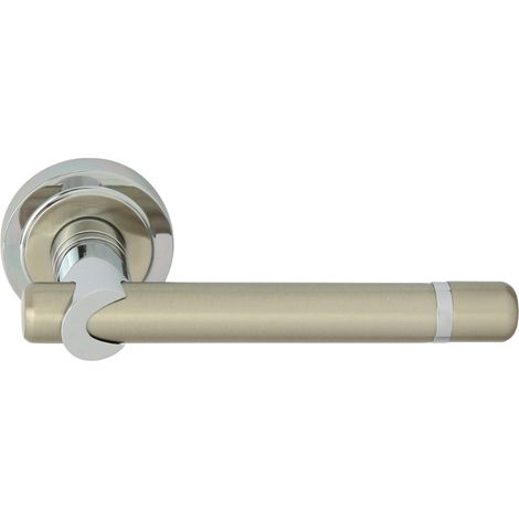 DOMINO Poignée de porte DELPHI-R M6/M9 Poignée Sans rosace Chrome/nickel brillant (1/5)