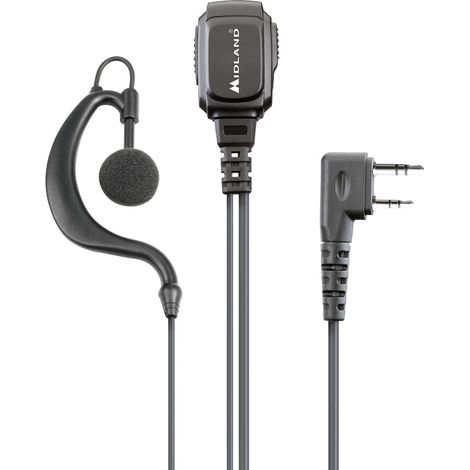 Midland MA21-LK PRO auricular y casco Auriculares Alámbrico gancho de oreja Negro