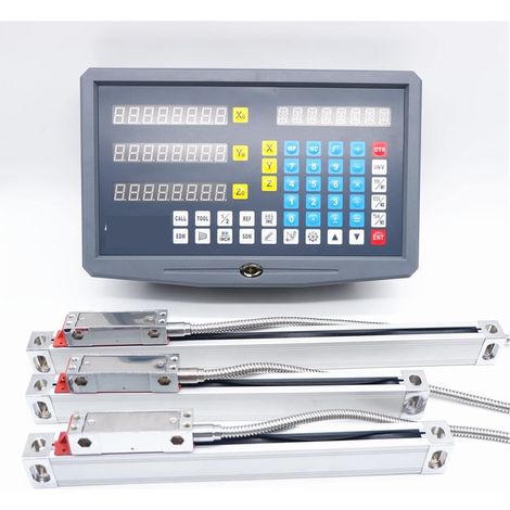Échelle linéaire numérique SNS-3V Terminez Le kit de Lecture numérique de la Machine à Rouler 3 pièces 0-1000mm Encodeur d'échelle linéaire pour la Machine de Tour de fraisage de Moulin (Color : 0.00 (1/5)
