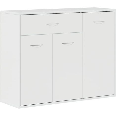 Maison Exclusive - Credenza Bianco Lucido 88x30x70 cm in Legno Multistrato (1/5)
