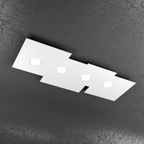 Plafonnier rectangulaire Toplight 4 lumières Plate avec culot GX53, structure anthracite, design moderne 86x37x3cm (1/2)