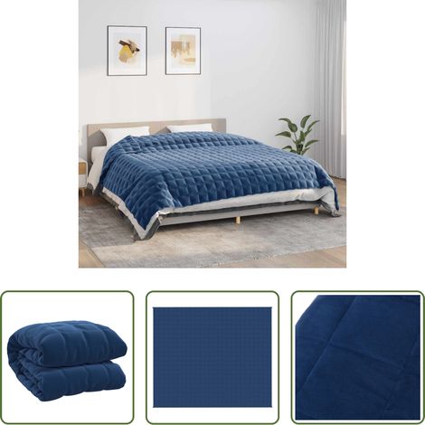 Sommeil -  Couverture lestée Bleu 220x260 cm 11 kg Tissu (1/5)