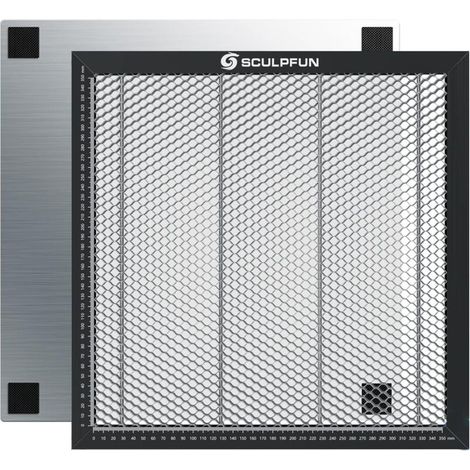 Honeycomb Table de travail pour machine à graver laser - 400 x 400 x 22 mm - Avec plaque en aluminium - Compatible avec différentes machines à graver (1/5)