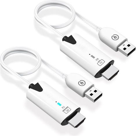 Émetteur et récepteur HDMI sans fil, extension HDMI portable 1080p portée de 50 m, Plug & Play, pour ordinateurs portables, box TV, PS4/5, caméras à projeter sur TV/projecteur/moniteur/transmission (1/5)