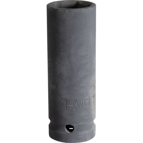 Bussola Impact nera 1/2"" 6 punte lunga 19 mm