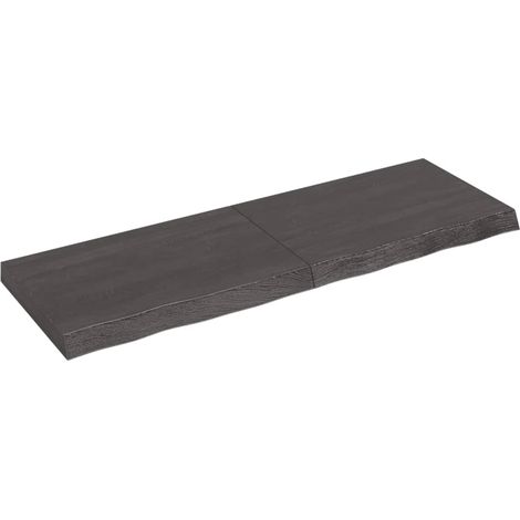 Étagère murale,Étagère de Rangement pour Bureau,Salon gris foncé 120x40x6 cm bois chêne massif traité - DH17607 (1/5)