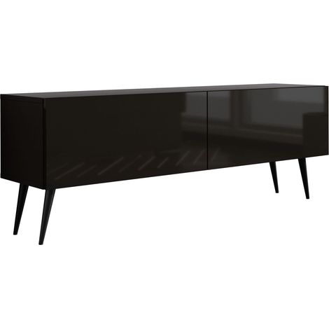 Meuble TV : Rouge Brique, 100 × 52 × 32 cm, pieds dorées (1/5)