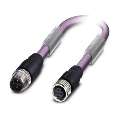 Câble BUS Phoenix Contact 2 conducteurs , M12 Mâle vers M12 Femelle, 4m ( Prix pour 1 )