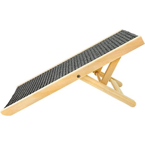 Adjustable Slip Resistance Ladder Wooden Pet Ramp for Cars Sofa Easy Storage for Small Medium Dogs New Zealand Pine (1/5)