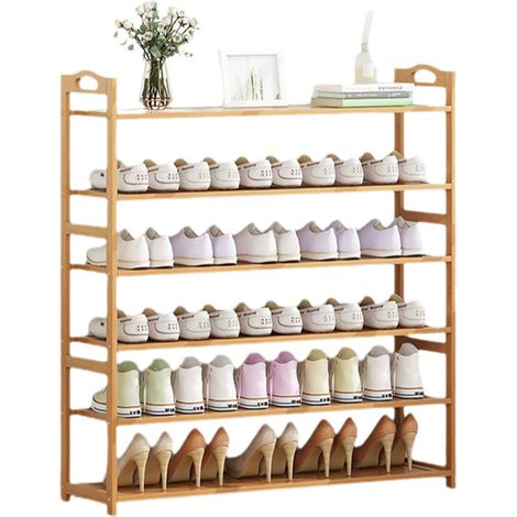 Étagère à chaussures anti-poussière à plusieurs niveaux, meuble de rangement à chaussures simple avec porte, meuble de rangement multifonctionnel pour la maison (1/5)