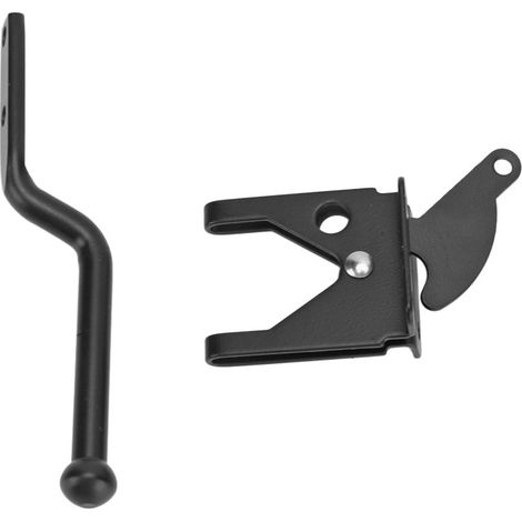 Verrou de porte noir à moraillon, cadenas de sécurité en acier au carbone pour abris de jardin, placards et casiers (1/5)
