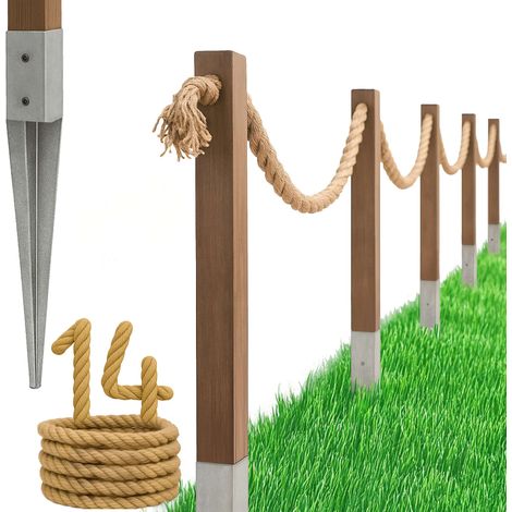 Cloture Bogateco Corde de Jute 14 m avec Kit de Montage Inclus (1/5)
