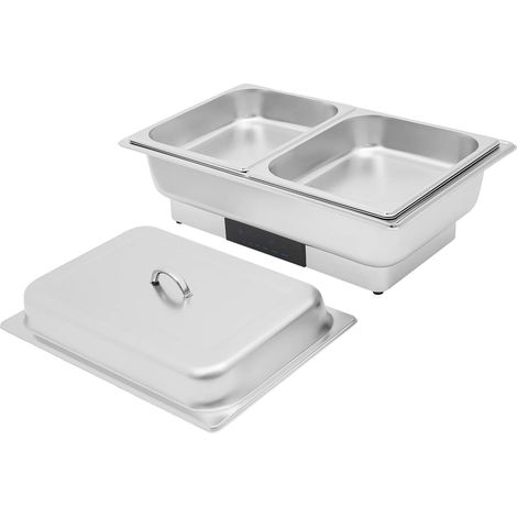 Bain-marie électrique, capacité de 9L, contrôle par écran tactile numérique, Argent (1/2)