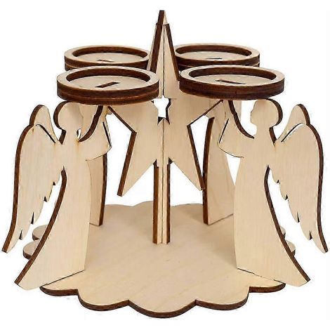 Porte-bougies de Noël - Centre de table festif. décoration de Noël Présentoir pour bougies chauffe-plat saisonnières. sculpture élégante pour une ambiance de salle à manger. décoration d'hiver (1/5)