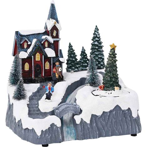 Décoration de village de Noël-Décoration de Fête pour Noël Multicolore 20.5 x 17 x 21 cm 257058 (1/5)