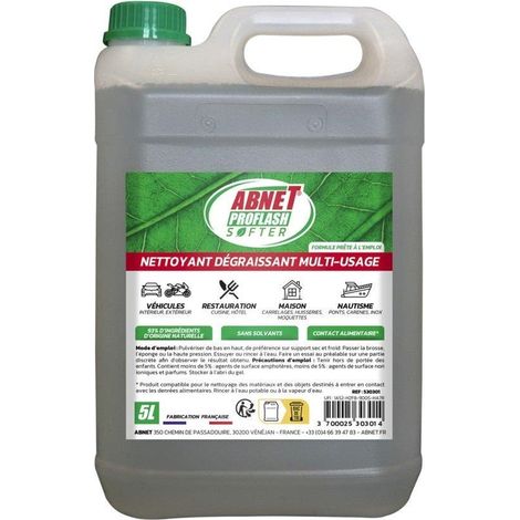 Dégraissant PROFLASH Softer en bidon de 5L - Abnet