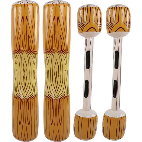 2 Paires de Flotteurs de Piscine Jeu Gonflable Bumper Sport Nautique pour Adultes Enfants Couleur Bûche (1/5)