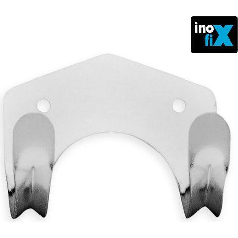 Gancio doppio in acciaio zincato per utensili INOFIX 3052-1-000 (Blister 3 unità)