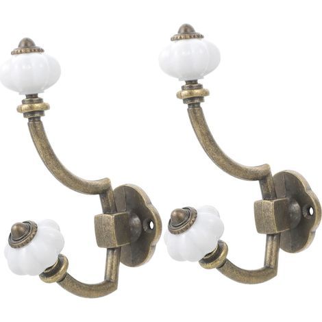2-Piece Vintage Wall-Mounted Coat Hook Set for Hanging Clothes and Hats, Timeless Decoration for Hallways and Bathrooms (1/5)