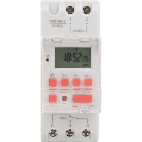 DC 24V 30A Hebdomadaire 12/24hrs Minuterie Interrupteur LCD On Off Contrôle Programmable Relais De Temps, Minuteur (1/4)