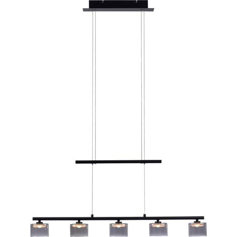 Lampada sospensione lineare nera Hydra LED 20W Paul Neuhaus (1/5)