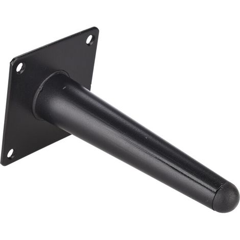 1pc (15cm droit conique mat noir) pieds de canapé meubles pieds en métal armoire de salle de bain meuble TV Table matériel pieds de Support (1/4)