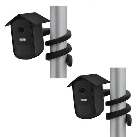 For Blink Outdoor/Indoor/Outdoor (4Th Gen & 3Rd Gen) Silicone Holder, Waterproof Silicone Holder For Doorbell Skin (Black) 2 Pieces (1/5)