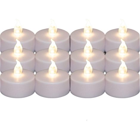 LED Theelichten - Luz Cálida Parpadeante - 24 Unidades - Para Decoración Interior - Fiesta Cena y Ambiente - Incluye Pilas (1/5)