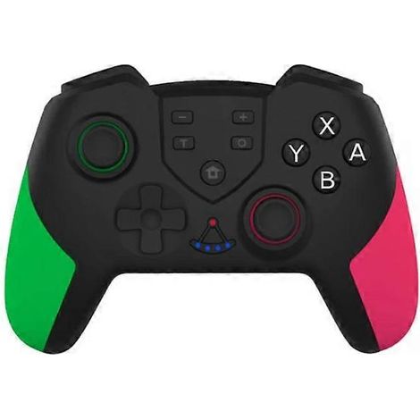 Manette de jeu sans fil Bluetooth - Vibration, fonction macro, Nintendo Switch Pro - (Noir, Rose, Vert) Rose Vert (1/2)