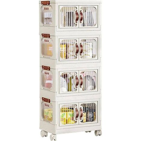 TrAdE Shop Traesio - Scatola Portaoggetti Contenitori Salva Spazio Quattro Strati Per Arredo Casa - (1/3)